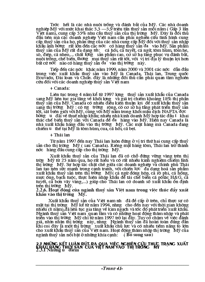 image for page Những vấn đề lý luận, thực tiễn về xuất khẩu mặt hàng thuỷ sản của  ngành thuỷ sản Việt nam vào  thị trường Mỹ.