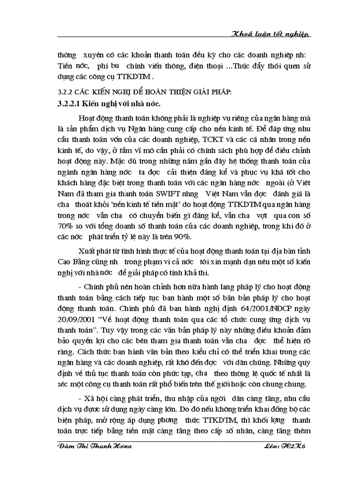 image for page Một số vấn đề về Thanh toán không dùng tiền mặt tại NHĐT&PT Cao Bằng - Thực trạng và giải pháp