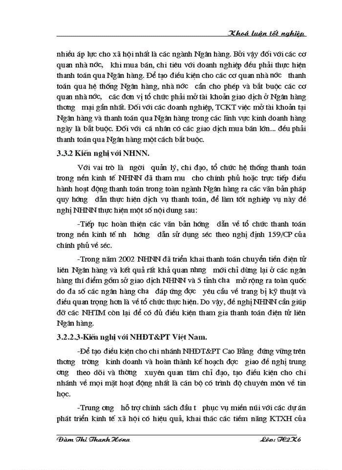 image for page Một số vấn đề về Thanh toán không dùng tiền mặt tại NHĐT&PT Cao Bằng - Thực trạng và giải pháp