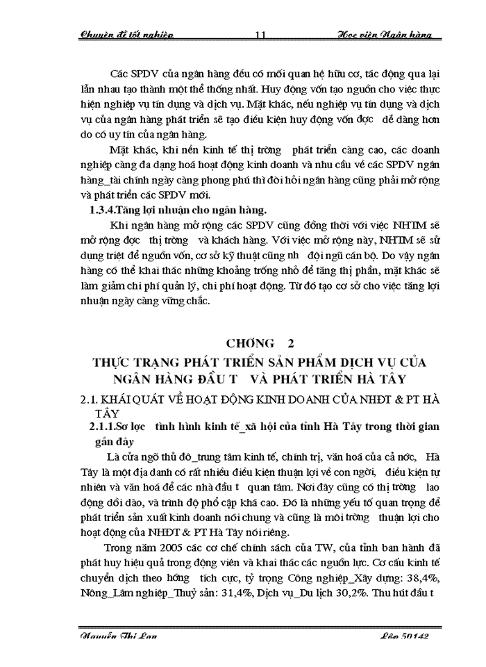 image for page Giải pháp phát triển sản phẩm dịch vụ tại NHĐT & PT Hà Tây