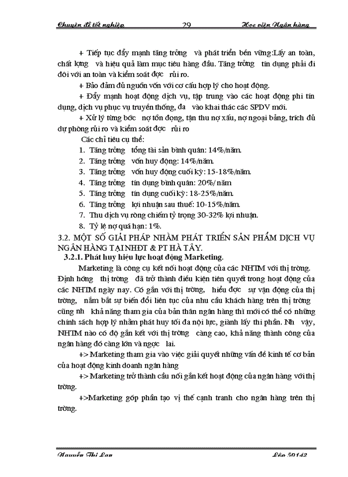image for page Giải pháp phát triển sản phẩm dịch vụ tại NHĐT & PT Hà Tây