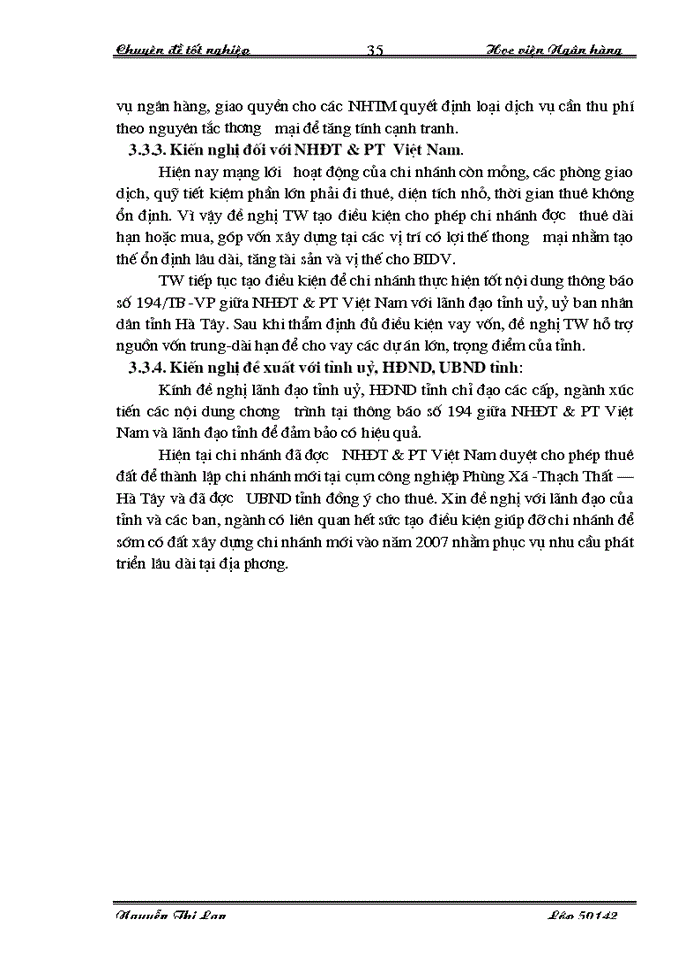 image for page Giải pháp phát triển sản phẩm dịch vụ tại NHĐT & PT Hà Tây