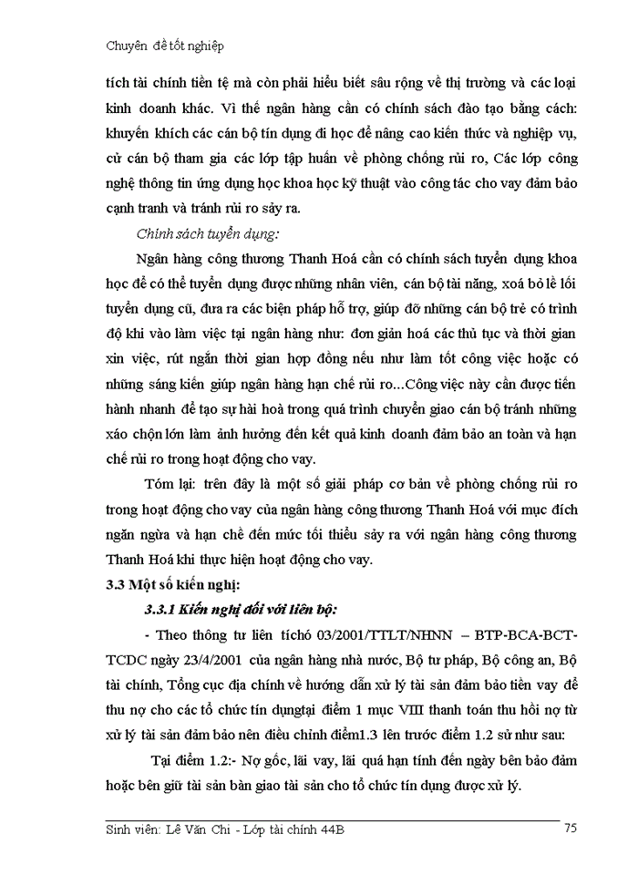 image for page Giải pháp hạn chế rủi ro trong hoạt động cho vay của Ngân hàng công thương Thanh Hoá