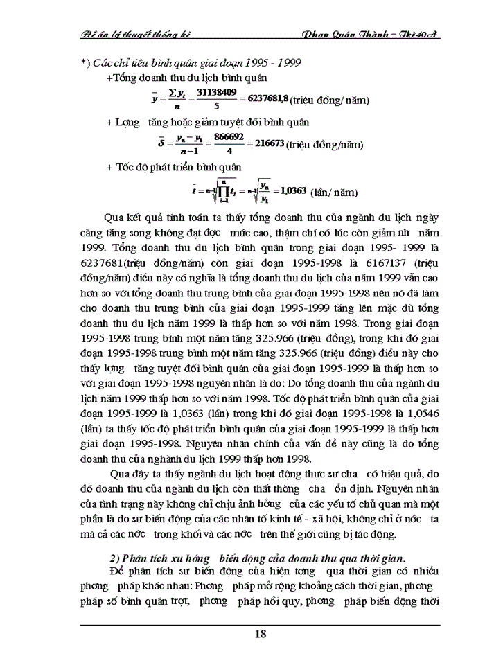 image for page Dãy số thời gian trong việc phân tích và dự đoán thống kê về Du Lịch
