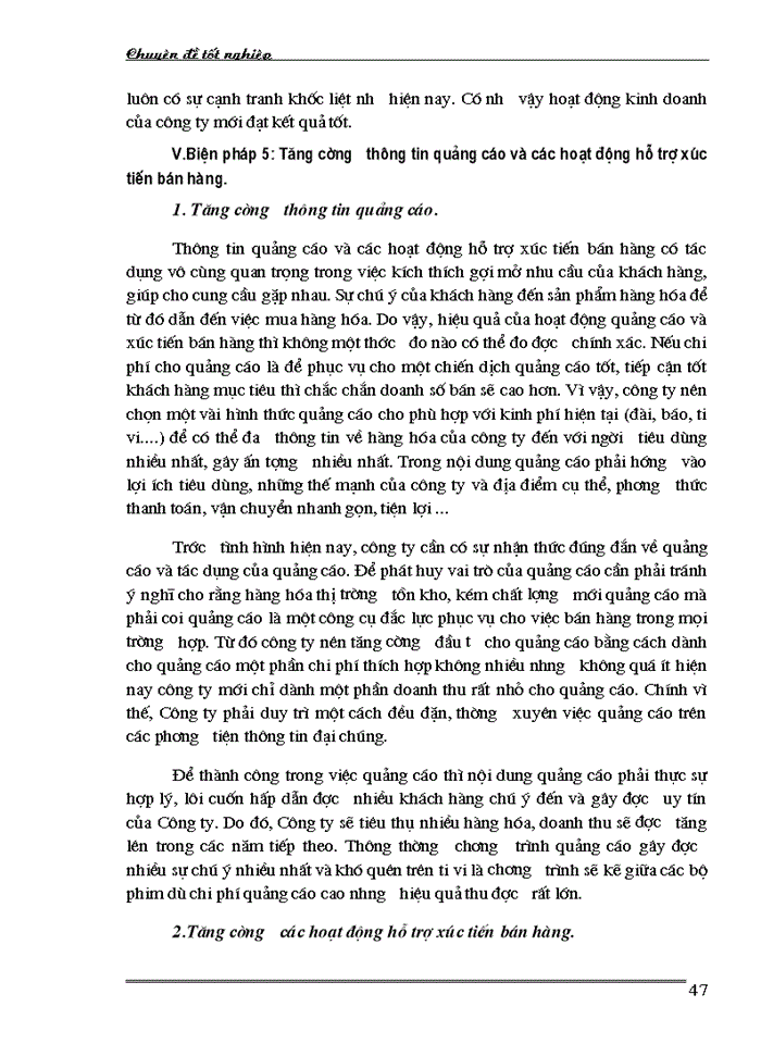 image for page Những biện pháp cơ bản góp phần duy trì và mở rộng thị trường tiêu thụ sản phẩm ở Công ty TNHH TESECO