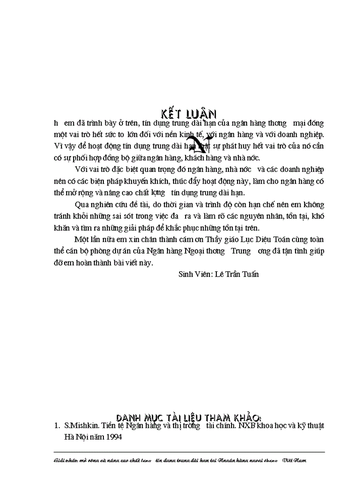 image for page Giải pháp nhằm nâng cao chất lượng tín dụng trung dài hạn tại Ngân hàng Ngoại thương Việt Nam