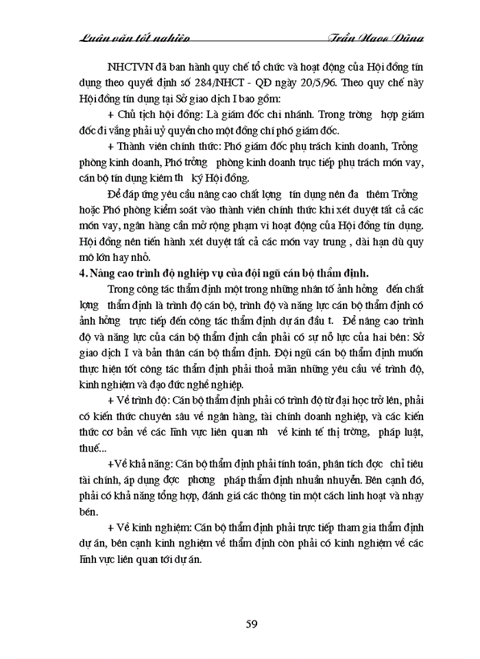 image for page Một số giải pháp nâng cao chất lượng thẩm định dự án đầu tư tại Sở giao dịch I-Ngân hàng Công thương Việt Nam.