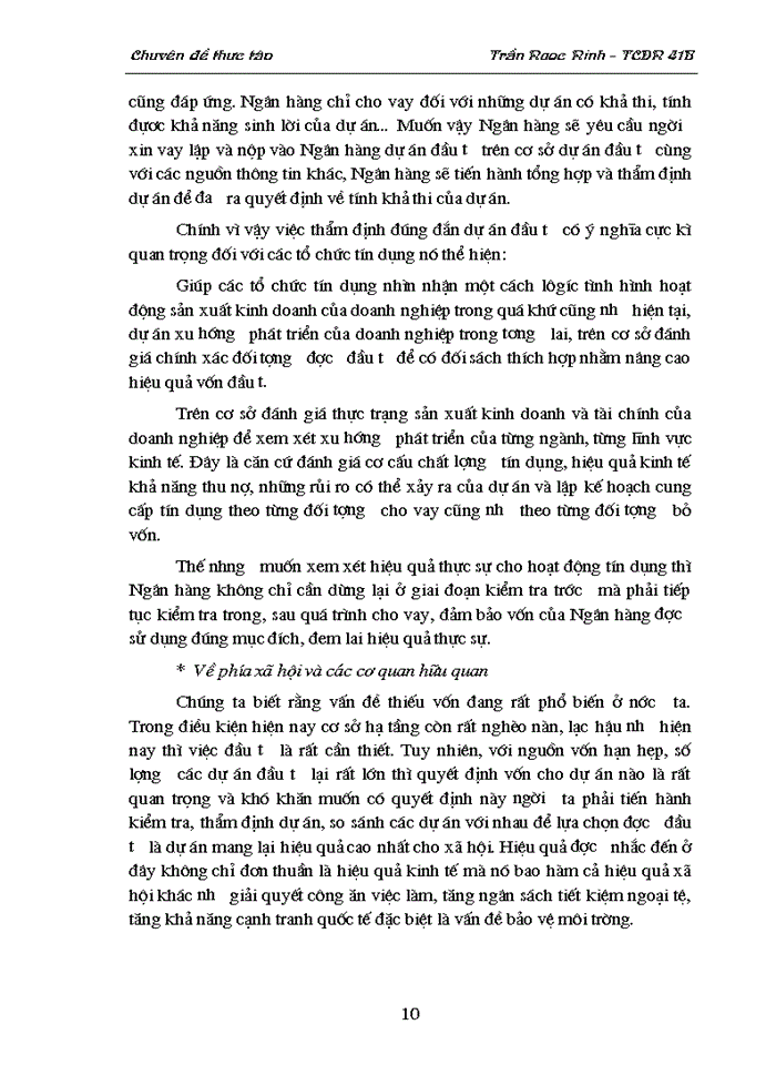 image for page Thẩm định dự án đầu tư của NHTM