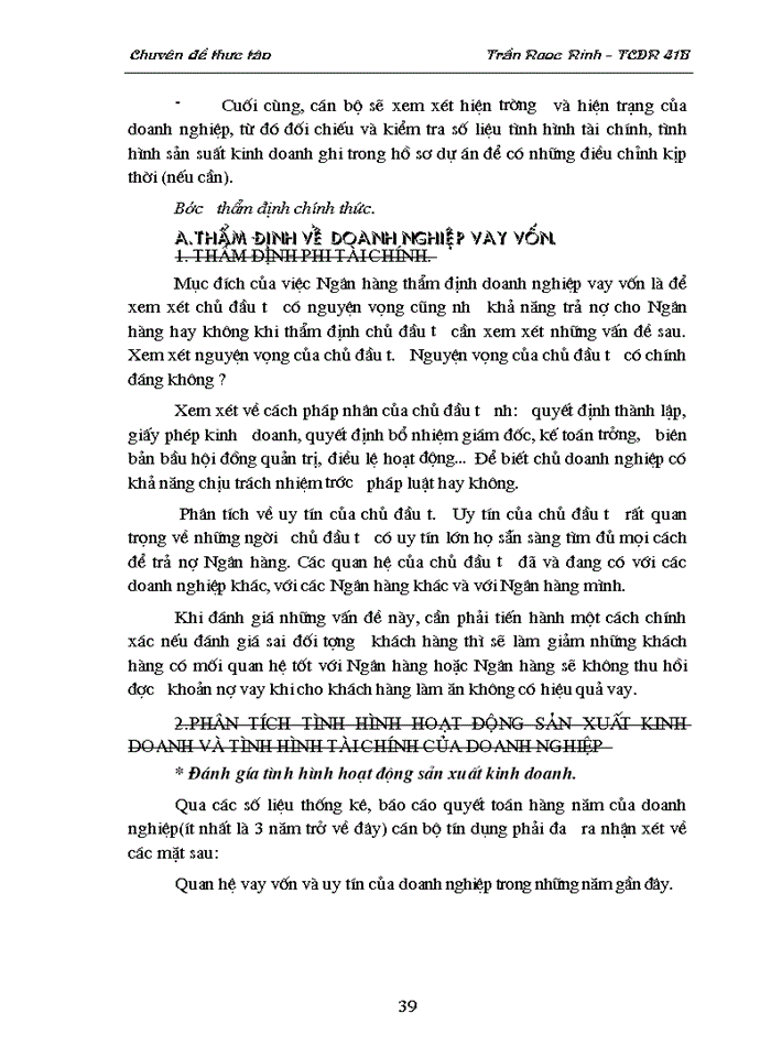 image for page Thẩm định dự án đầu tư của NHTM