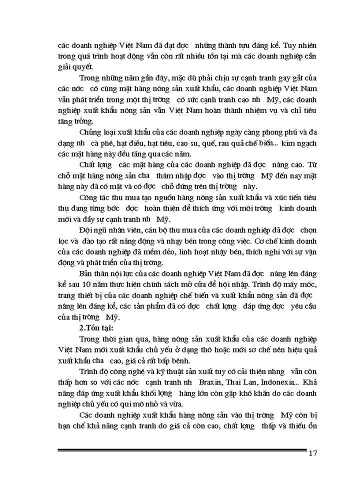 image for page Thực trạng và giải pháp nhằm đẩy mạnh xuất khẩu sản phẩm nông sản việt nam vào thị trường mỹ