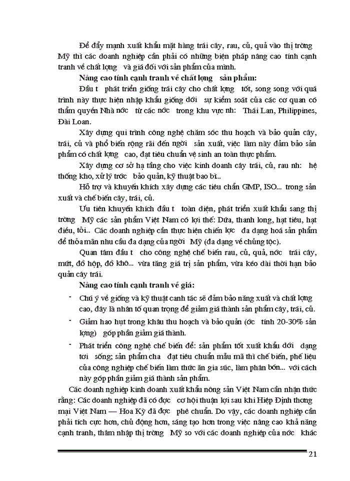 image for page Thực trạng và giải pháp nhằm đẩy mạnh xuất khẩu sản phẩm nông sản việt nam vào thị trường mỹ