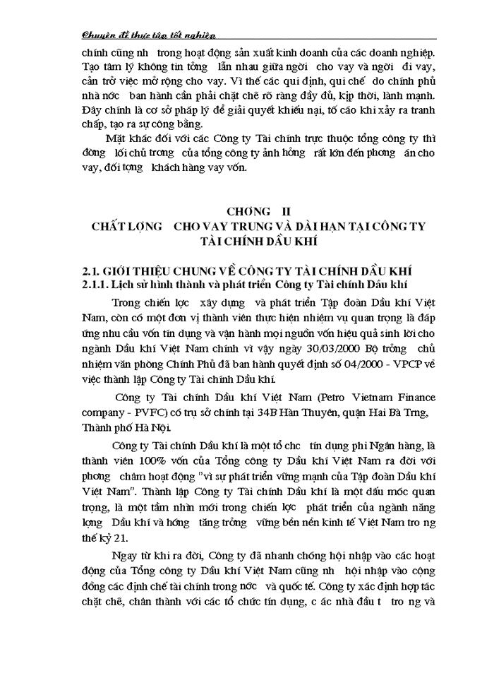 image for page Nâng cao chất lượng cho vay trung và dài hạn tại Công ty Tài chính Dầu khí