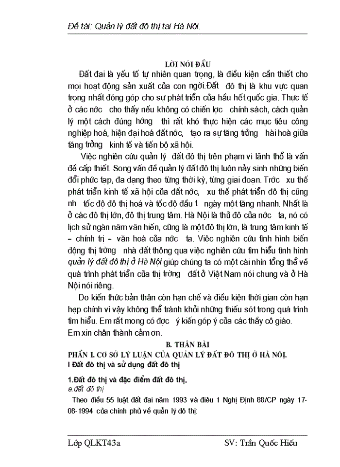 image for page Quản lý đất đô thị tại Hà Nội.