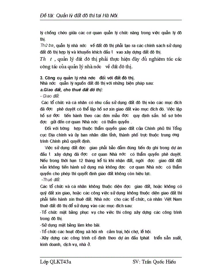 image for page Quản lý đất đô thị tại Hà Nội.