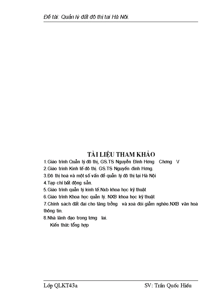 image for page Quản lý đất đô thị tại Hà Nội.