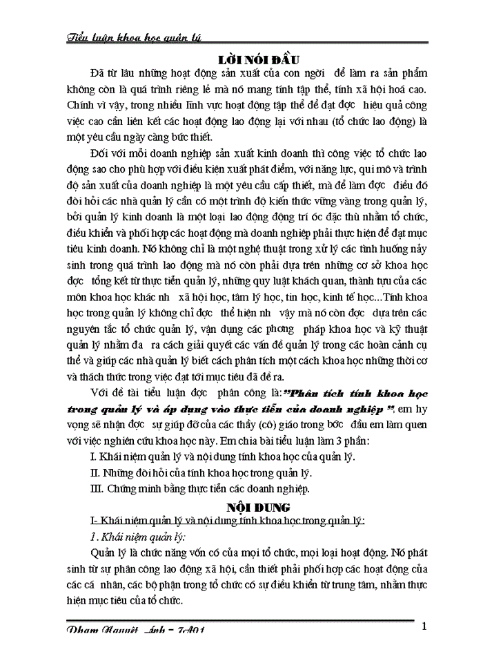 image for page Phân tích tính khoa học trong quản lý và áp dụng vào thực tiễn của doanh nghiệp