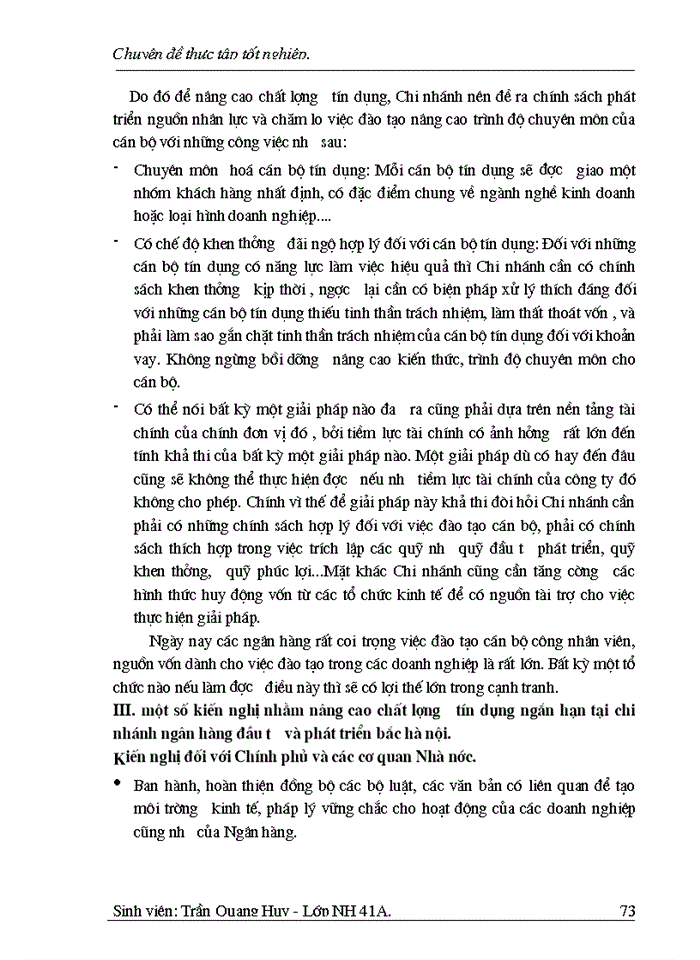 image for page Một số giải pháp nhằm nâng cao chât lượng tín dụng ngắn hạn tại Chi nhánh Ngân hàng Đầu tư & Phát triển Bắc Hà nội