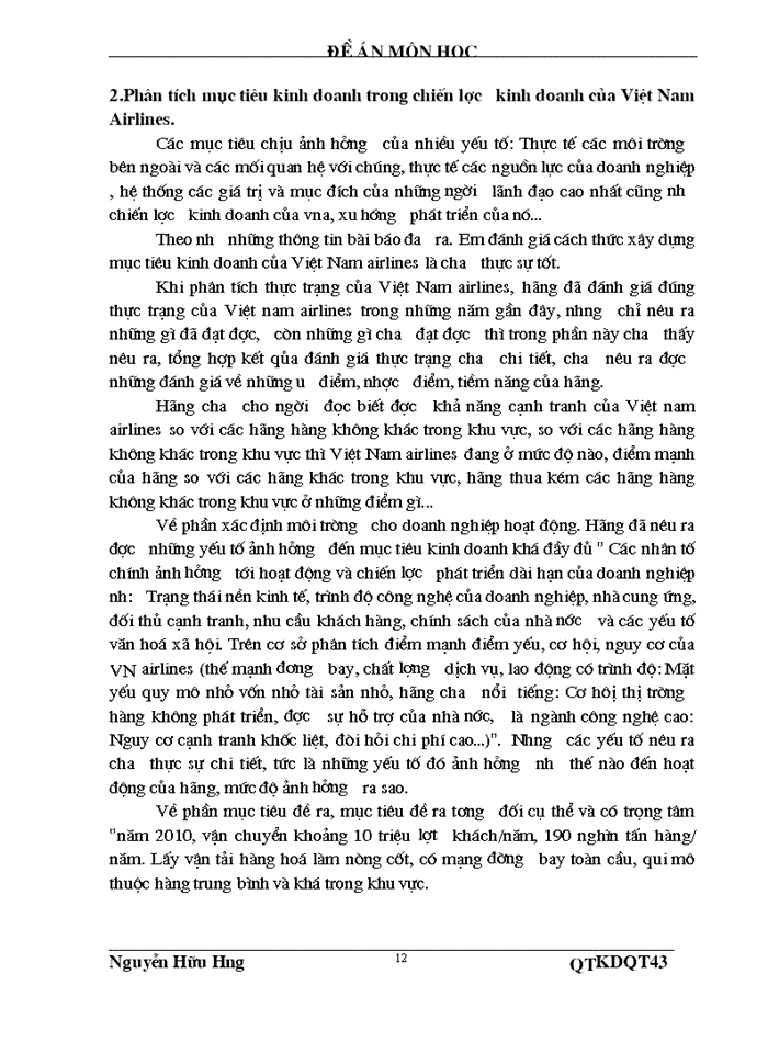 image for page Chiến lược kinh doanh của việt nam airlines