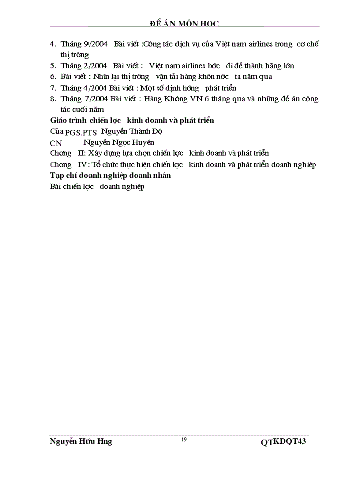 image for page Chiến lược kinh doanh của việt nam airlines