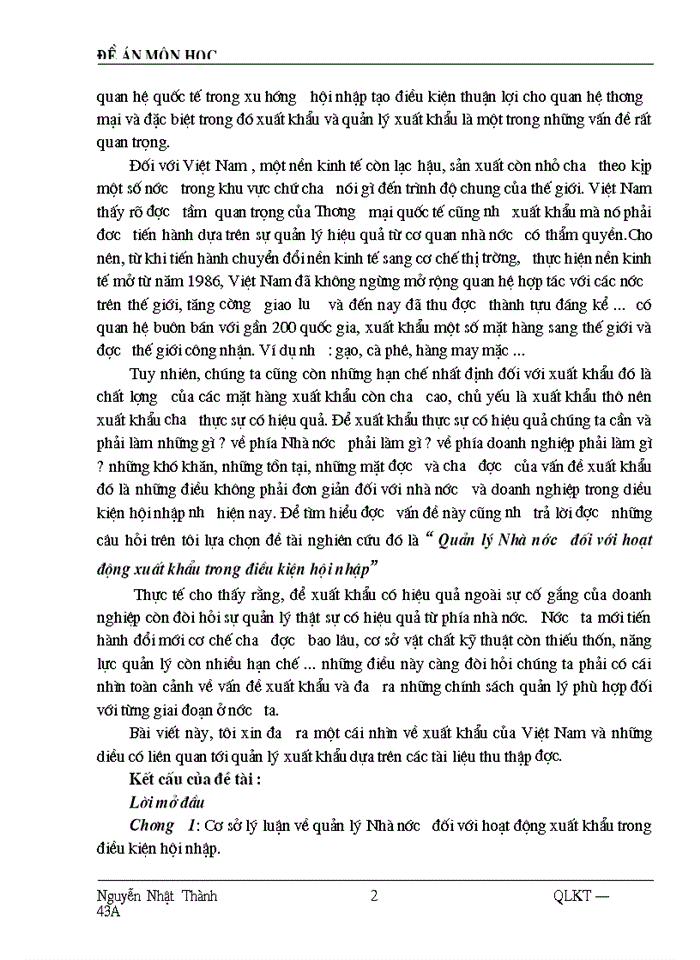 image for page Quản lý Nhà nước đối với hoạt động xuất khẩu trong điều kiện hội nhập