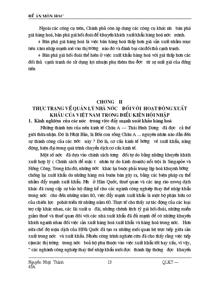 image for page Quản lý Nhà nước đối với hoạt động xuất khẩu trong điều kiện hội nhập