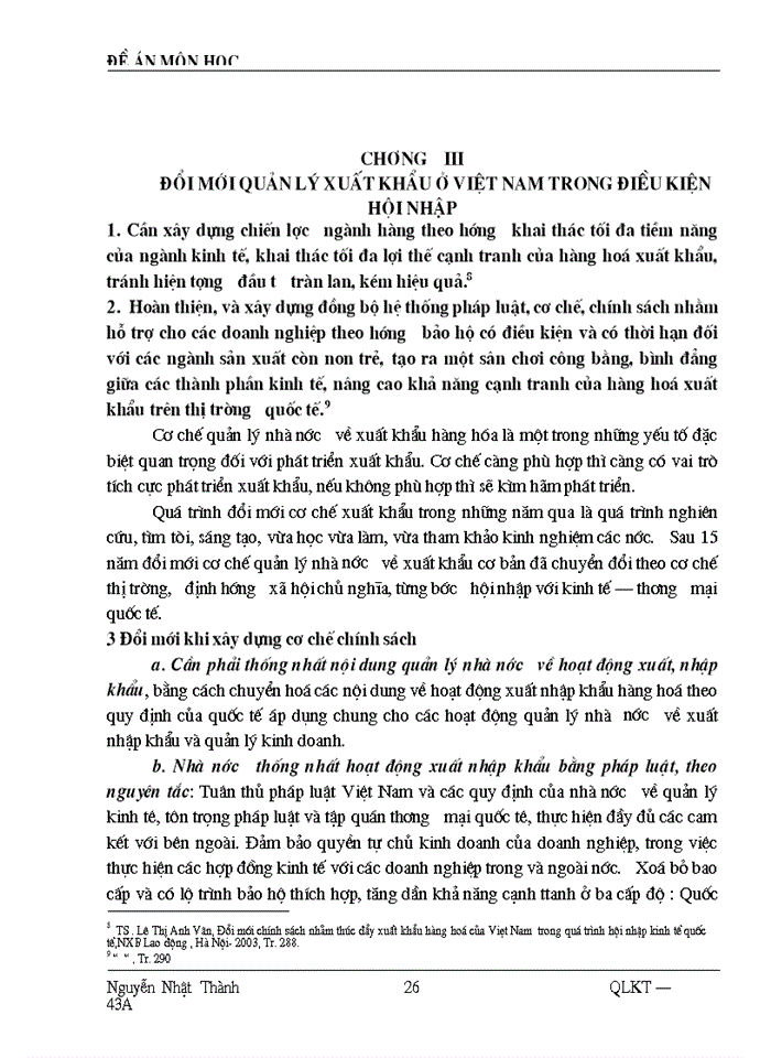 image for page Quản lý Nhà nước đối với hoạt động xuất khẩu trong điều kiện hội nhập