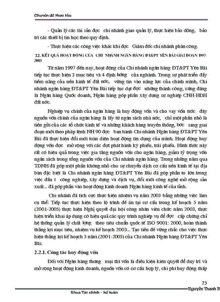 image for page Đánh giá rủi ro trước khi cho vay ĐTPT tại Chi nhánh ngân hàng ĐT&PT Yên Bái