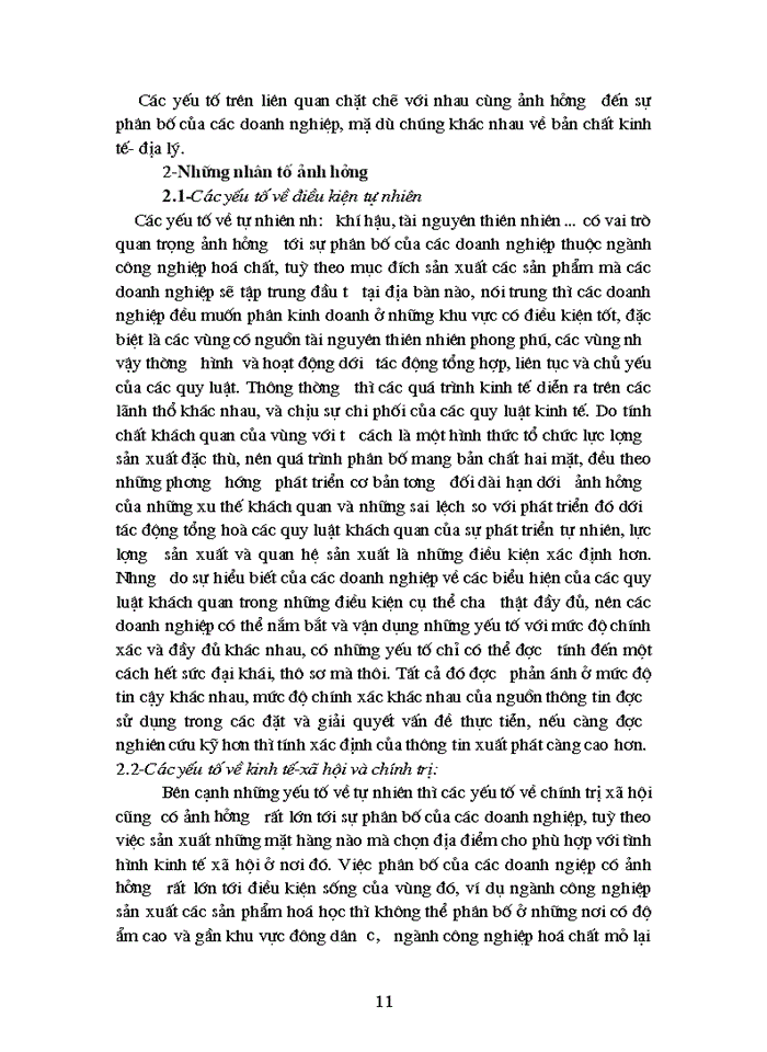 image for page phân tích những nhân tố ảnh hưởng tới sự phân bố của các doanh nghiệp thuộc ngành công nghiệp hoá chất