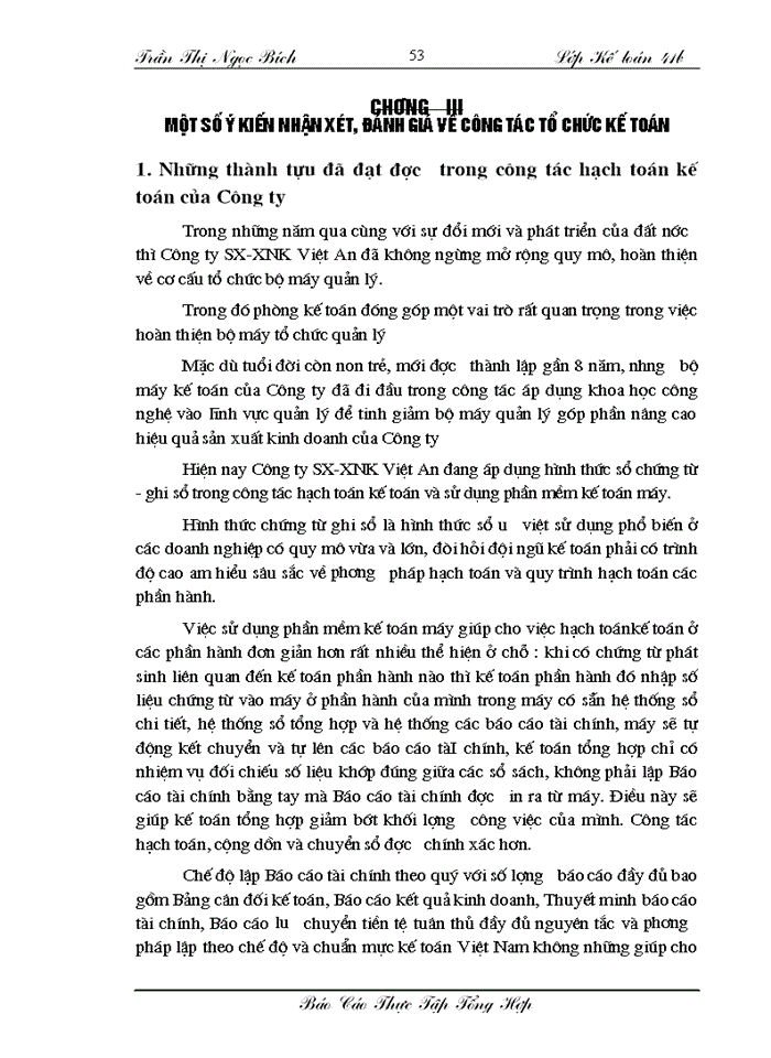 image for page Một số ý kiến nhận xét về công tác kế toán tại công ty sản xuất- xuất nhập khẩu Việt An.