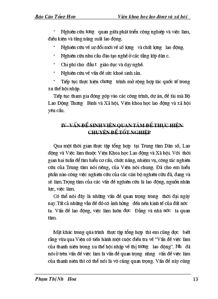 image for page Báo cáo tổng hợp Viện Khoa học lao động và xã hội