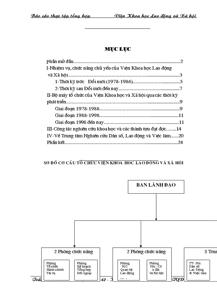 image for page Báo cáo tổng hợp viện khoa học lao động và xã hội