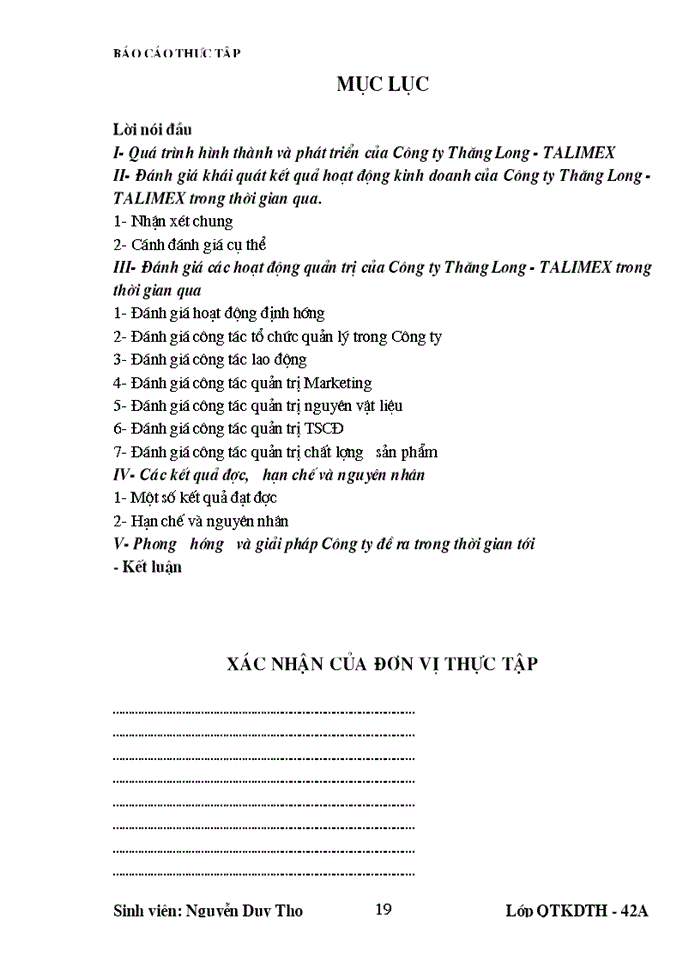 image for page các hoạt động quản trị của Công ty Thăng Long - TALIMEX trong thời gian qua