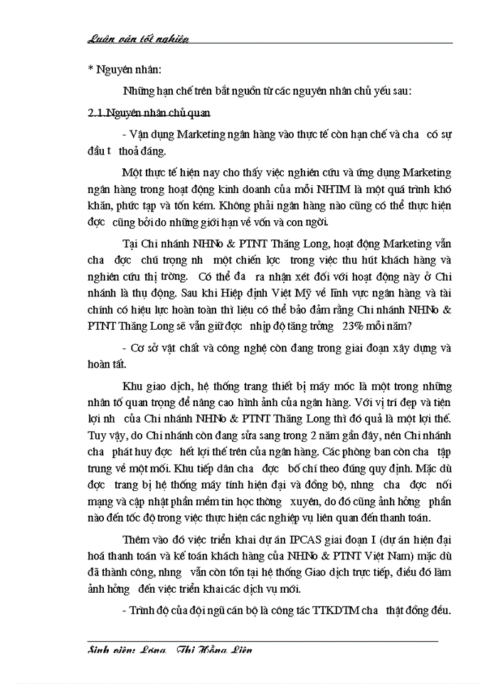 image for page Một số giải pháp nhằm mở rộng hoạt động thanh toán không dùng tiền mặt tại Chi  nhánh NHNo & PTNT Thăng Long.