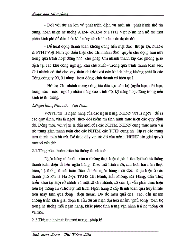 image for page Một số giải pháp nhằm mở rộng hoạt động thanh toán không dùng tiền mặt tại Chi  nhánh NHNo & PTNT Thăng Long.